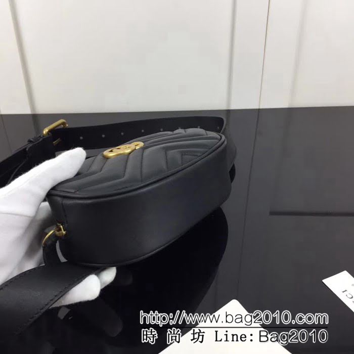 GUCCI古馳原單 新款專櫃品質原單貨實物實拍 476434繡線 克色腰包 HY1110